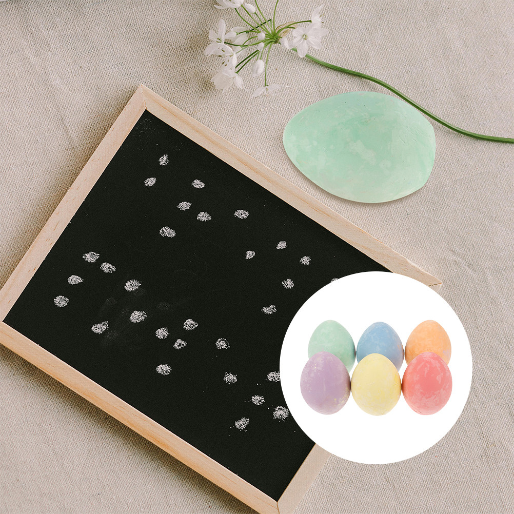 Kids Outdoor Chalkboard - 12 قطعة من طباشير البيض الجذابة