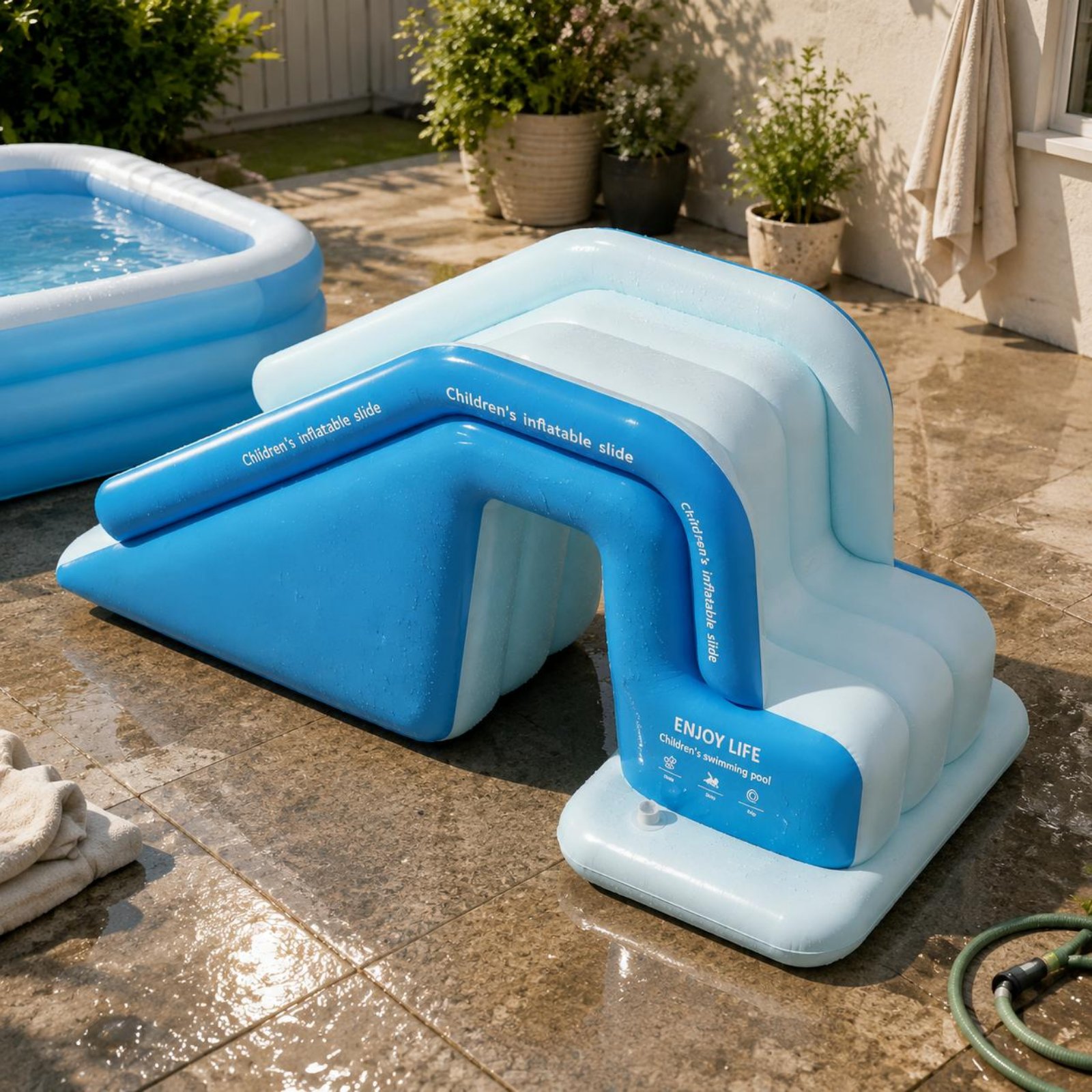 Kids Outdoor Water Park - زحليقة مسبح قابلة للنفخ، حديقة مائية