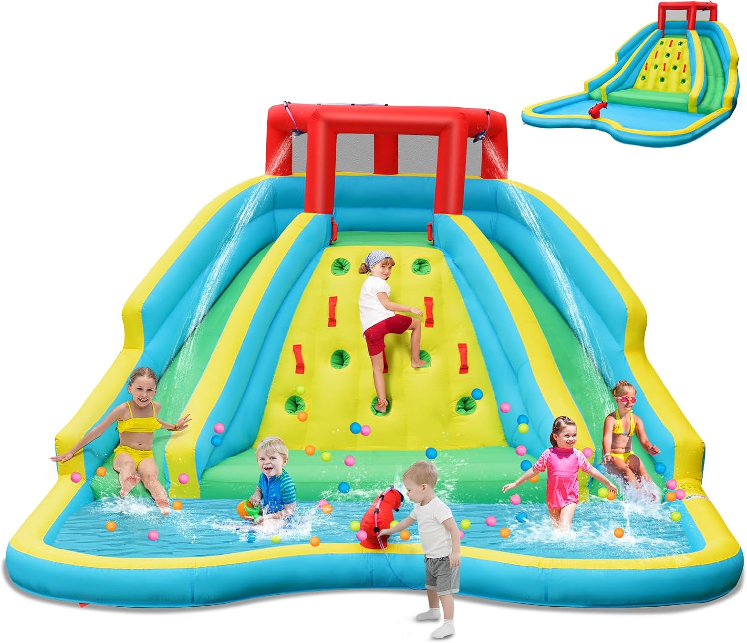 Kids Outdoor Water Park - زحليقة مائية قابلة للنفخ عملاقة للأطفال،