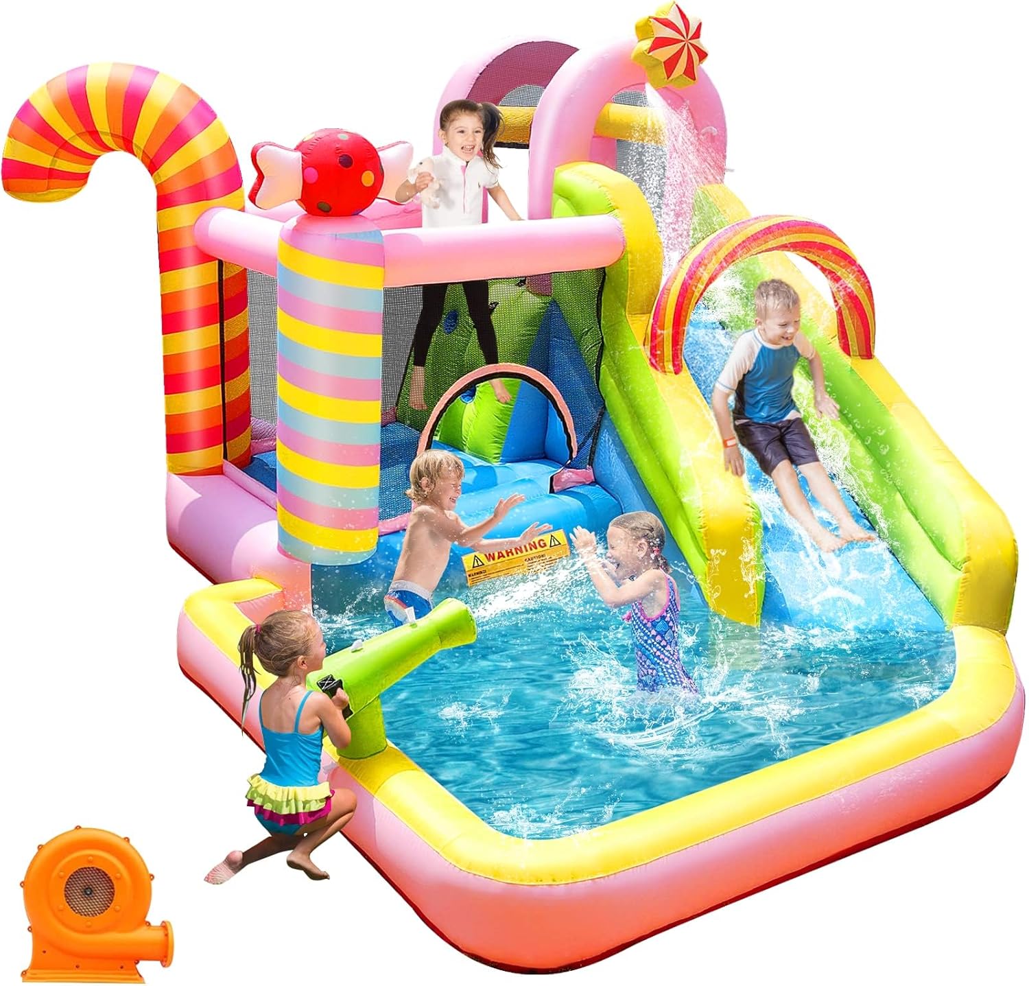 Kids Outdoor Water Park - زحليقة مائية قابلة للنفخ للأطفال، حديقة