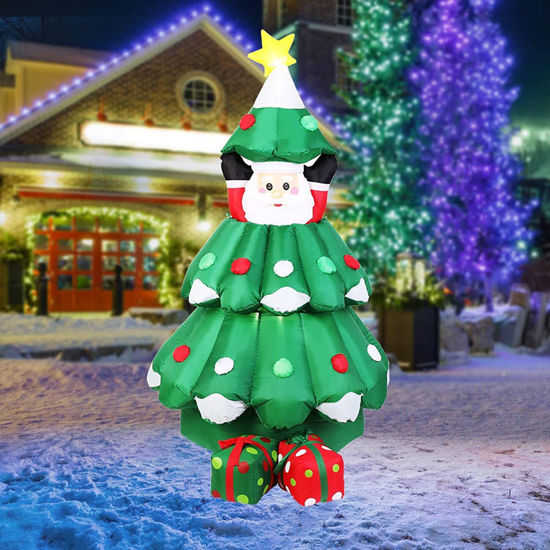 Kids Outdoor Xmas Gifts - 6 قدم شجرة كريسماس قابلة للنفخ