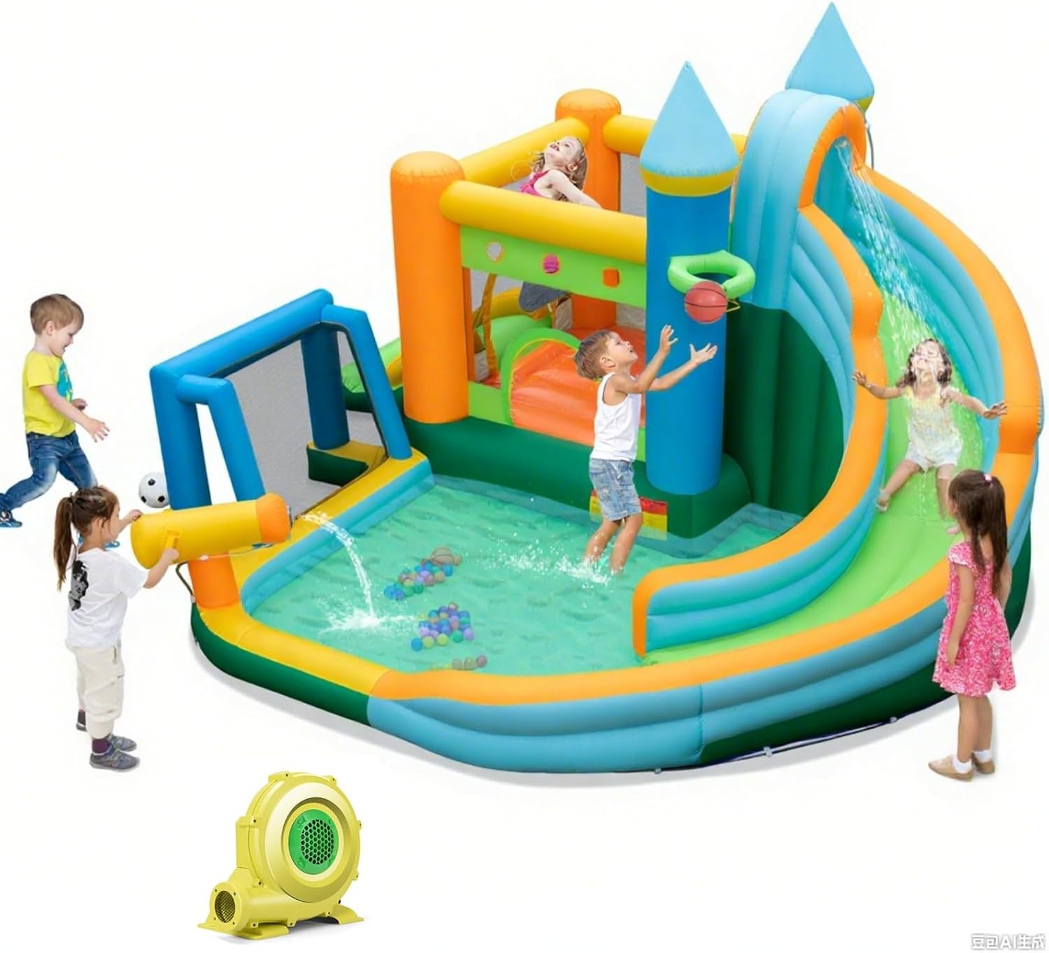 Kids Outdoor Ball - قلعة نطاطية مائية قابلة للنفخ 9