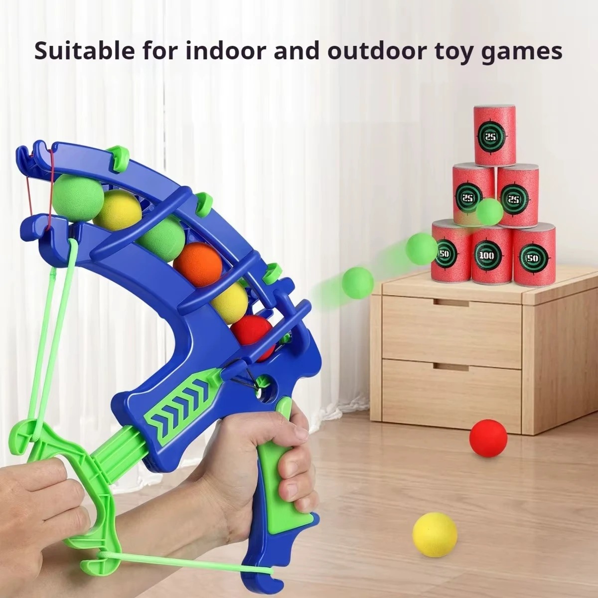 Kids Outdoor Ball - مسدس فقاعات رياضي للأطفال مع أهداف