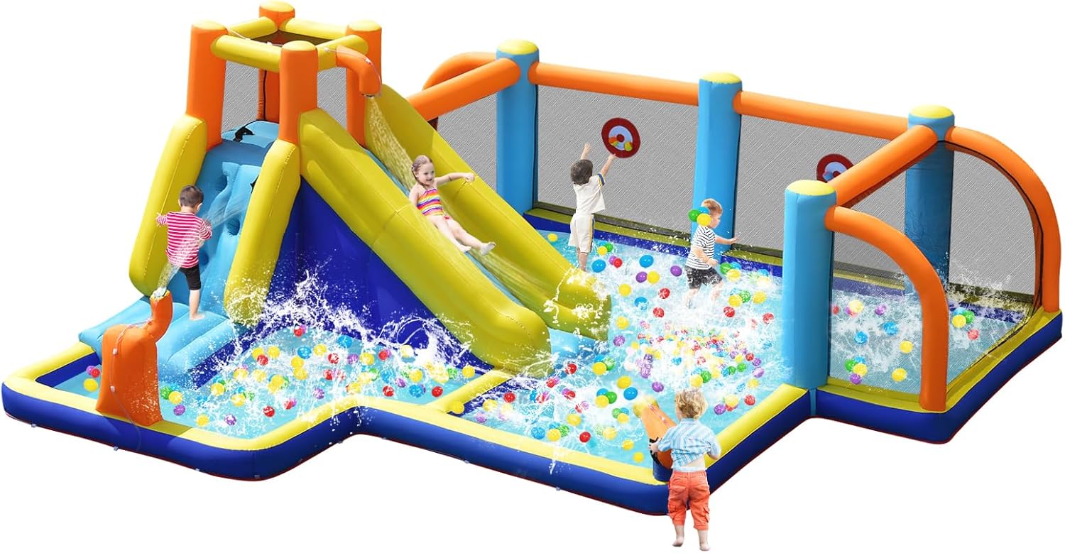 Kids Outdoor Water Park - زحليقة مائية قابلة للنفخ عملاقة مع