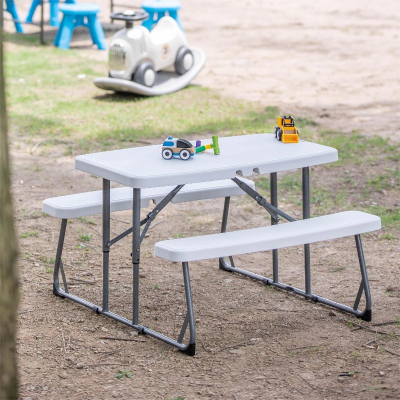 Kids Outdoor Dining Set - طاولة نزهة قابلة للطي للأطفال في
