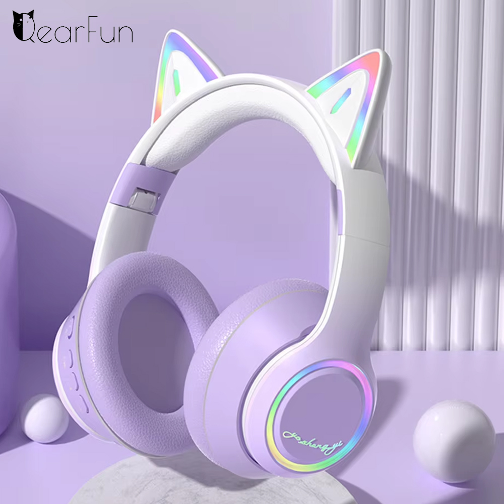 Kids Outdoor Music - RGB القط الأذن سماعات بلوتوث للفتيات