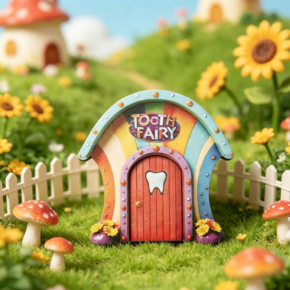 Kids Outdoor Fairy Garden - ديكور حديقة خارجي من الخشب الطبيعي