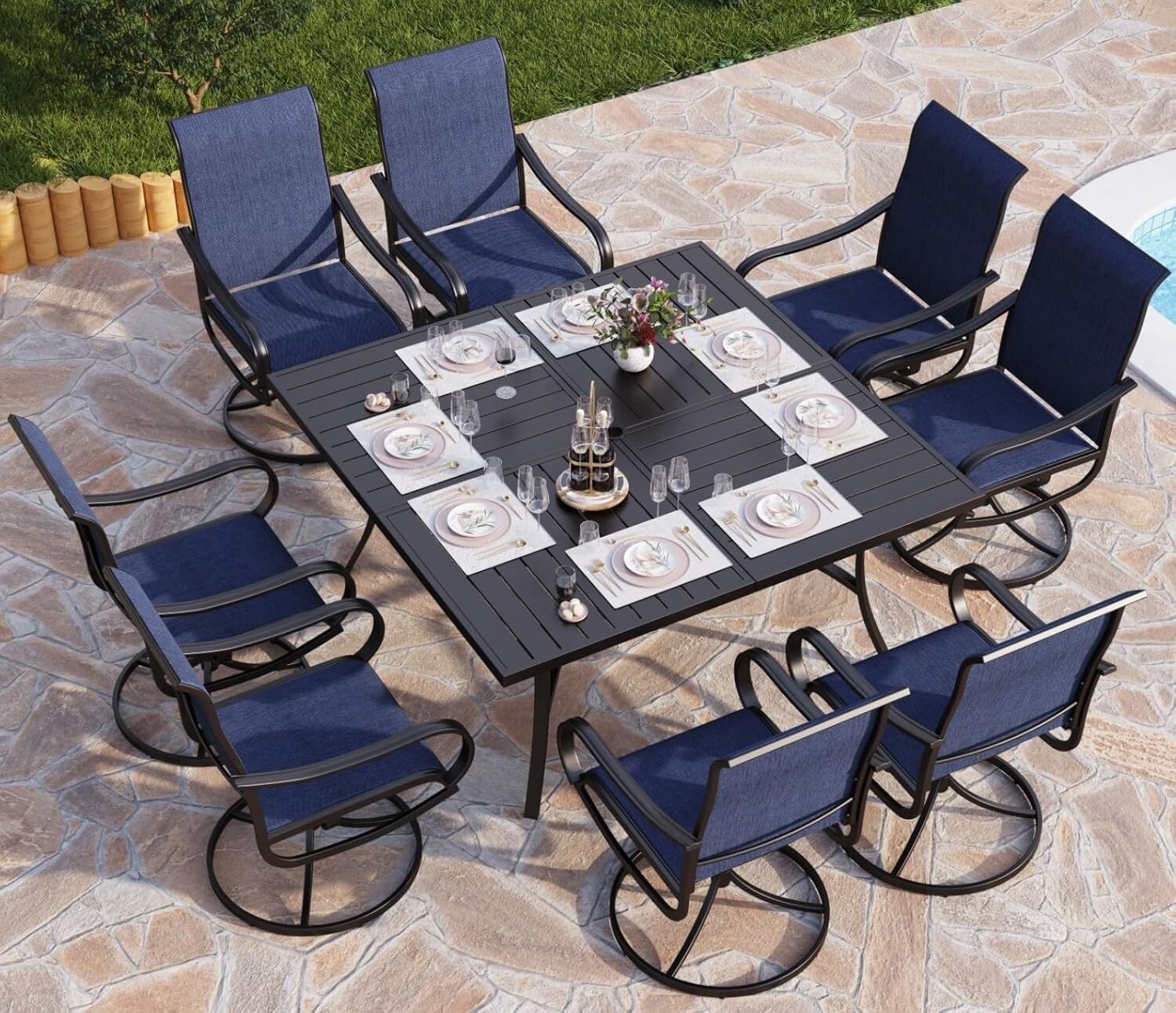 Kids Outdoor Dining Set - طقم طعام خارجي من 9 قطع
