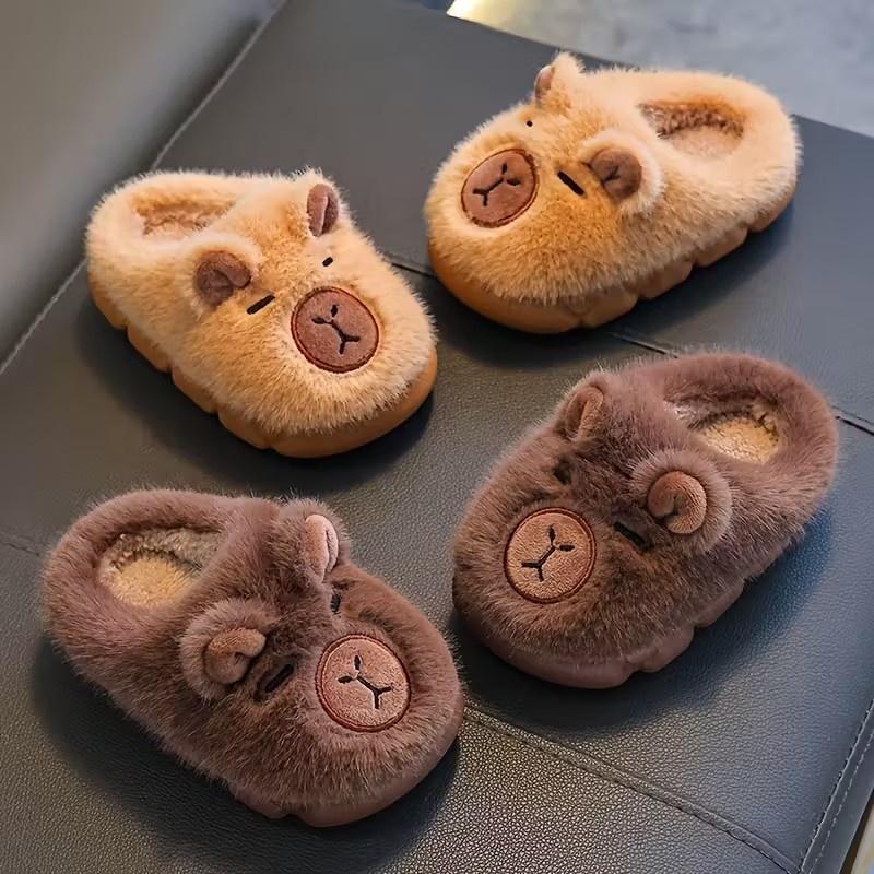 Kids Indoor Outdoor Slippers - خريف شتاء دافئ نعال من القطن