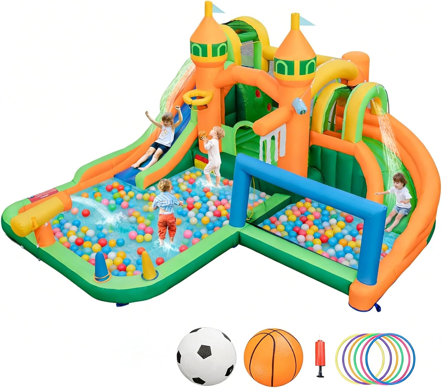 Kids Outdoor Water Park - حديقة مائية قابلة للنفخ 9 في