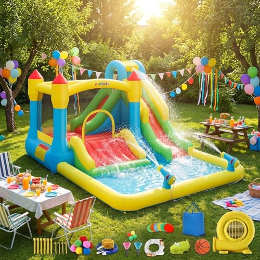 منزلق مائي قابل للنفخ للأطفال  - مراجعة Kids Outdoor Ball وسعره