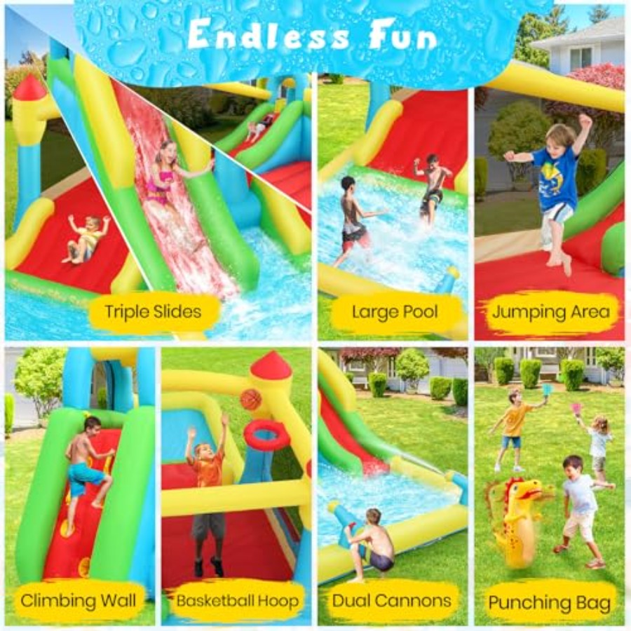منزلق مائي قابل للنفخ للأطفال  - مراجعة Kids Outdoor Ball وسعره
