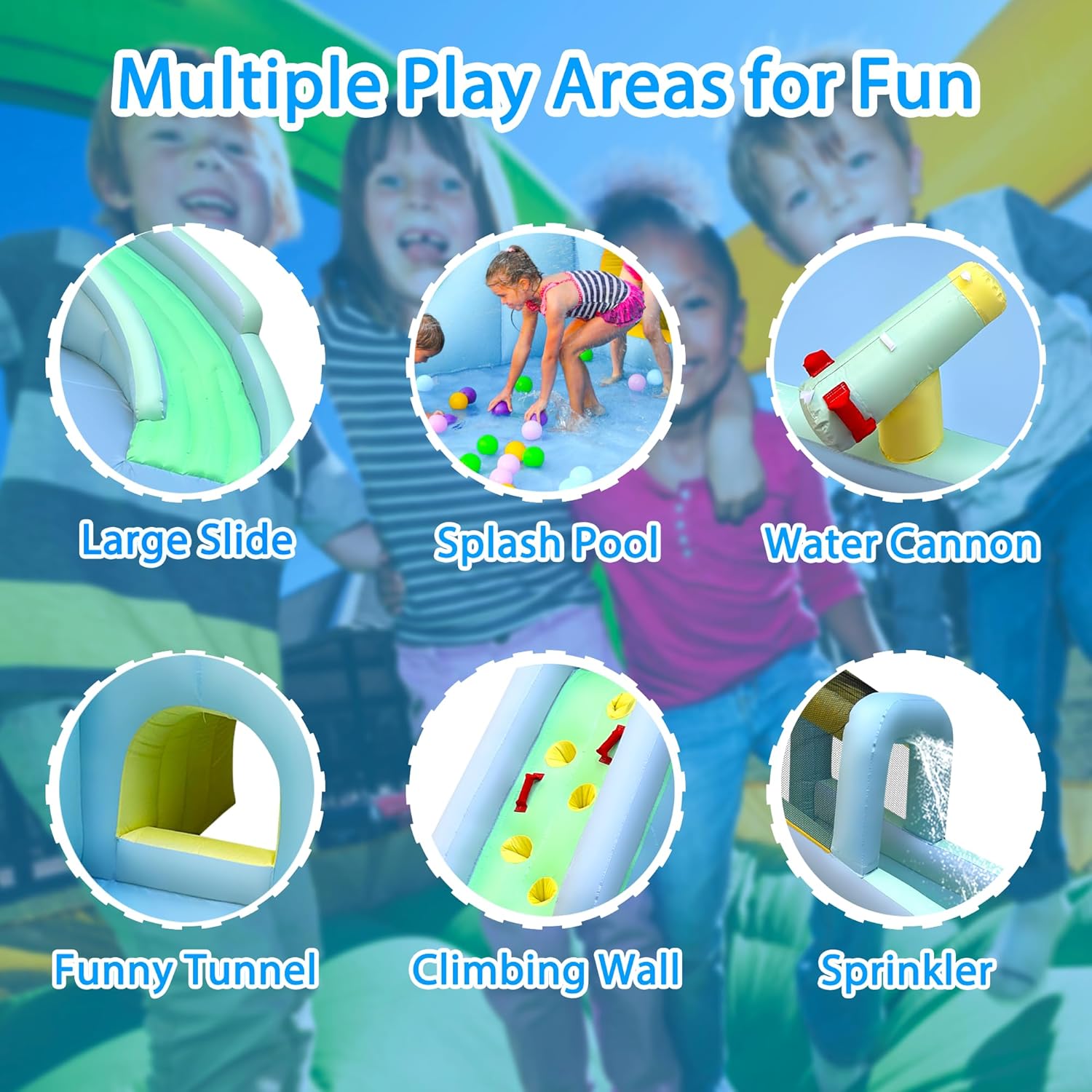 منزلق مائي قابل للنفخ للأطفال  - مراجعة Kids Outdoor Water Park وسعره