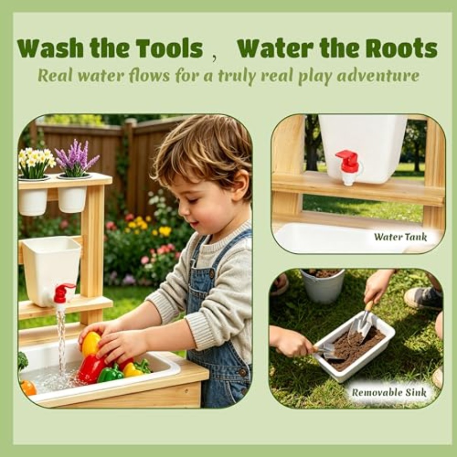 طاولة زراعة خشبية للأطفال للاس - مراجعة Kids Outdoor Chalkboard وسعره