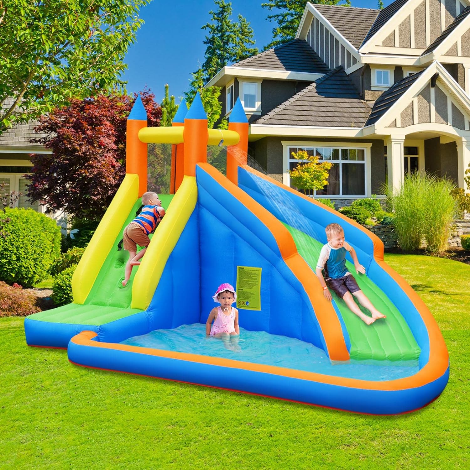 حديقة مائية قابلة للنفخ عملاقة - مراجعة Kids Outdoor Water Park وسعره