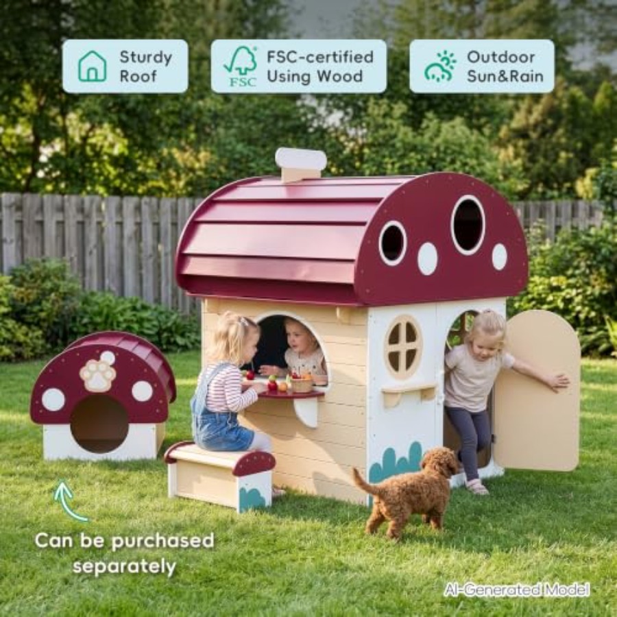 بيت لعب خشبي للأطفال في الهواء - مراجعة Kids Outdoor Chalkboard وسعره