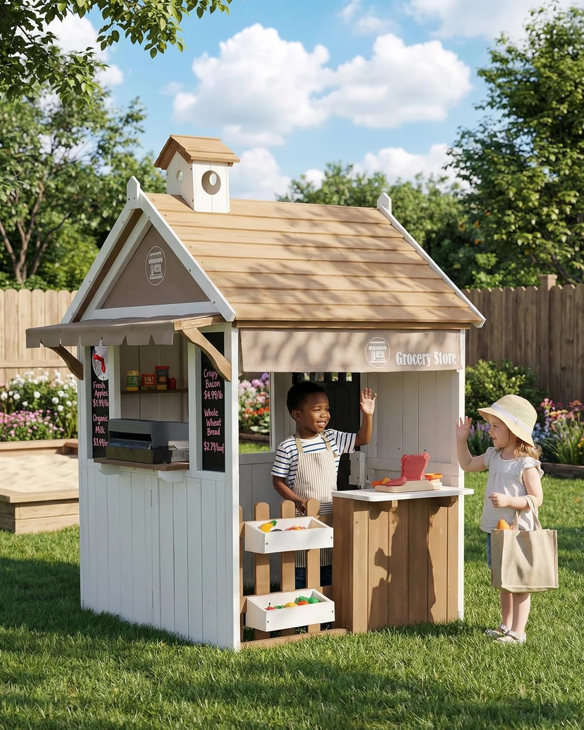 بيت لعب خشبي للأطفال 2 في 1 من - مراجعة Kids Outdoor Chalkboard وسعره