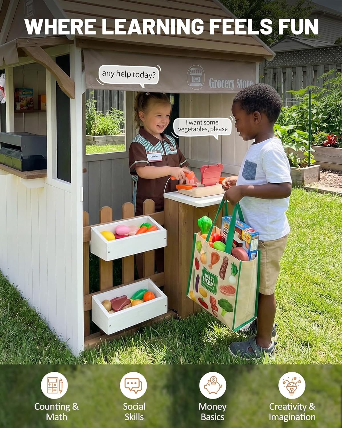 بيت لعب خشبي للأطفال 2 في 1 من - مراجعة Kids Outdoor Chalkboard وسعره