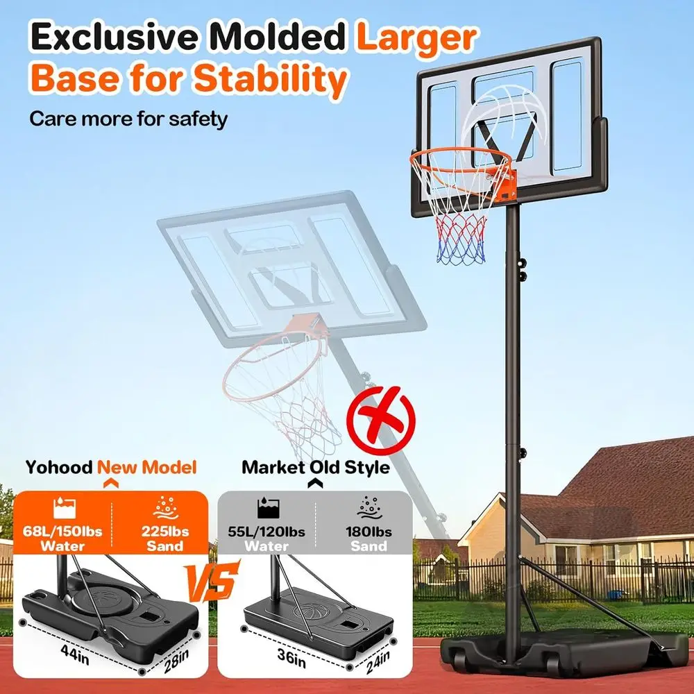 نظام سلة محمول قابل للتعديل لل - مراجعة Kids Outdoor Basketball Hoop وسعره