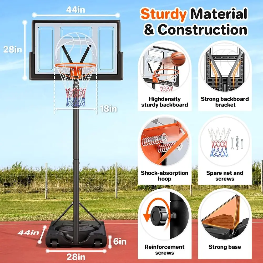 نظام سلة محمول قابل للتعديل لل - مراجعة Kids Outdoor Basketball Hoop وسعره