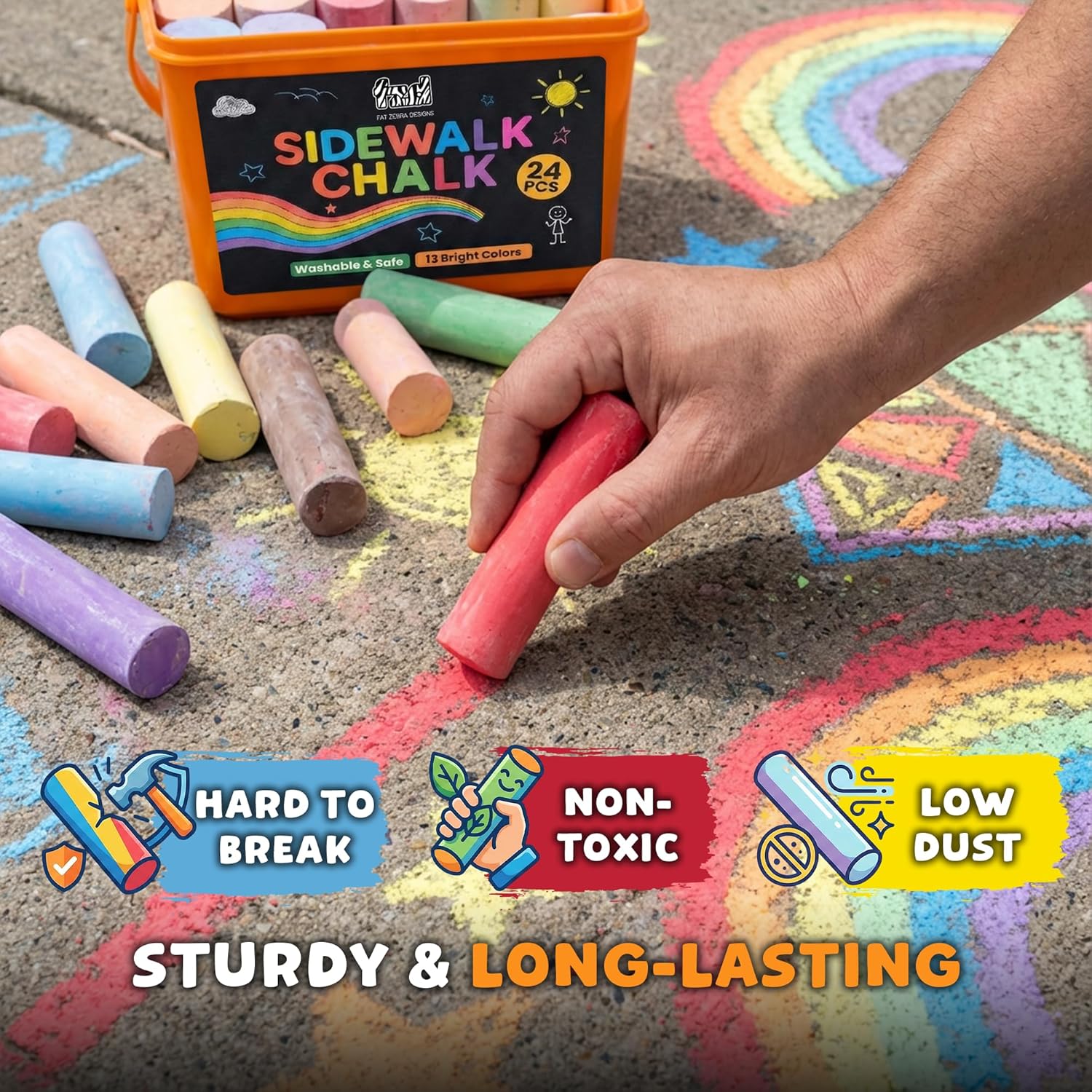 24 قطعة طباشير للأطفال - 13 لو - مراجعة Kids Outdoor Chalkboard وسعره
