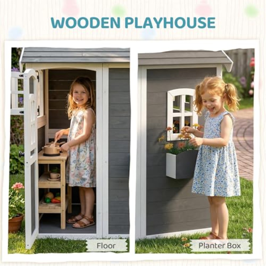 بيت ألعاب خشبي للأطفال من عمر  - مراجعة Kids Outdoor Flooring وسعره