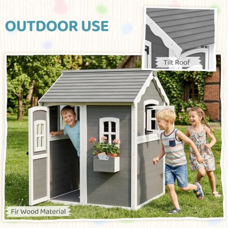 بيت ألعاب خشبي للأطفال من عمر  - مراجعة Kids Outdoor Flooring وسعره