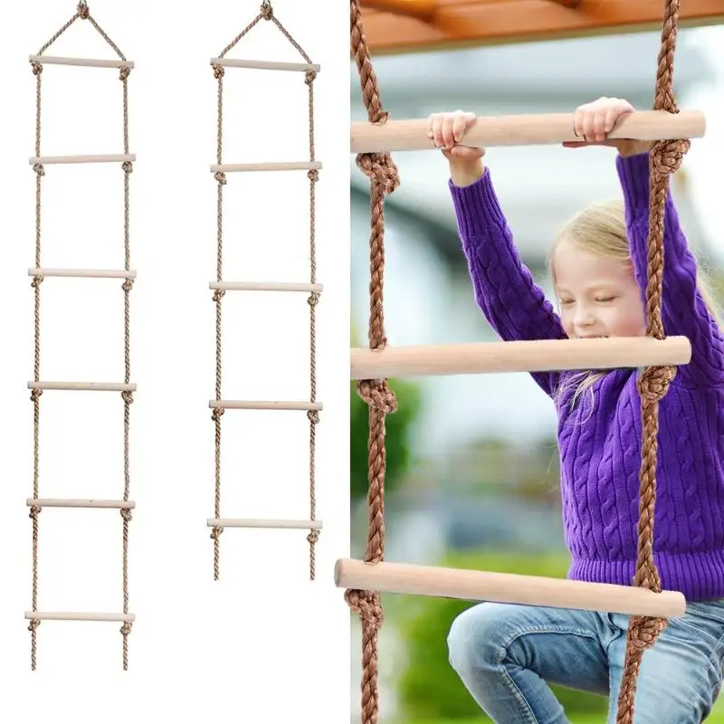 سلم خشبي متعدد الدرجات للأطفال - مراجعة Kids Outdoor Ladder وسعره