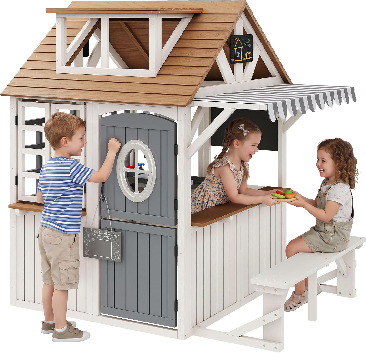 بيت ألعاب خشبي متين للأطفال لل - مراجعة Kids Outdoor Chalkboard وسعره
