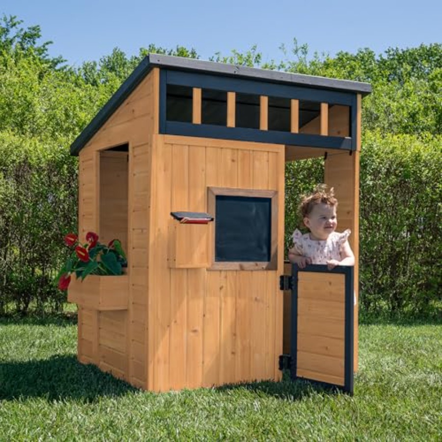 بيت ألعاب خارجي للأطفال: مصنوع - مراجعة Kids Outdoor Chalkboard وسعره