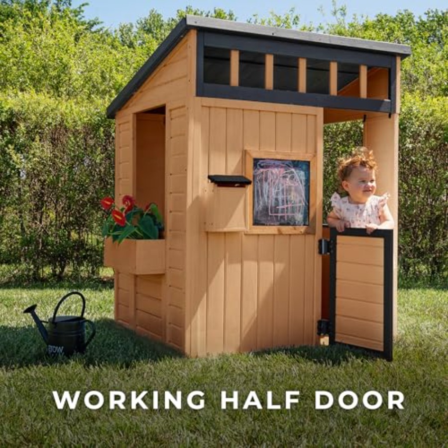 بيت ألعاب خارجي للأطفال: مصنوع - مراجعة Kids Outdoor Chalkboard وسعره