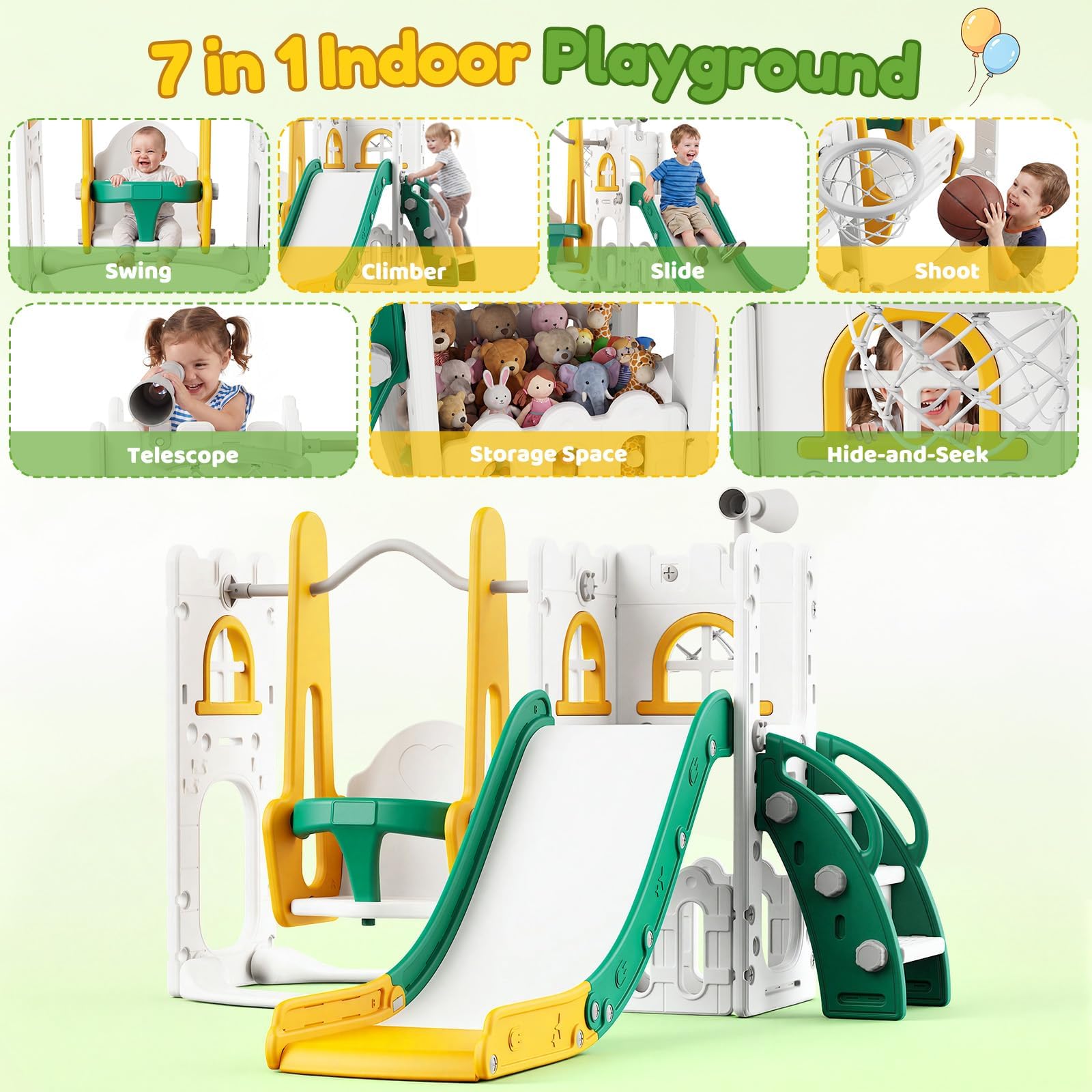 مجموعة ألعاب 7 في 1 للأطفال ال - مراجعة Kids Outdoor Basketball Hoop وسعره