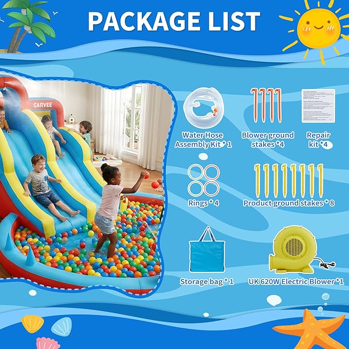 حديقة مائية قابلة للنفخ 8 في 1 - مراجعة Kids Outdoor Water Park وسعره