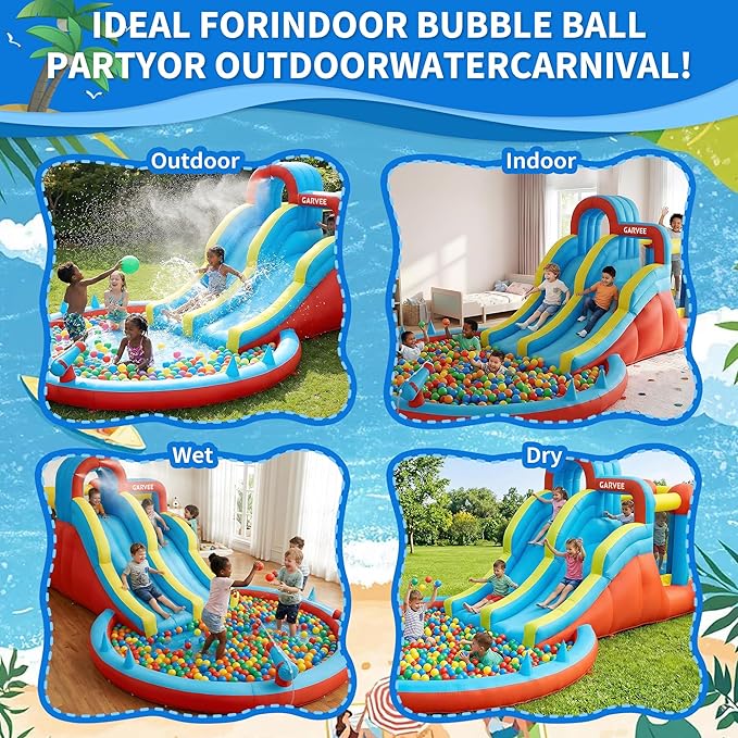 حديقة مائية قابلة للنفخ 8 في 1 - مراجعة Kids Outdoor Water Park وسعره