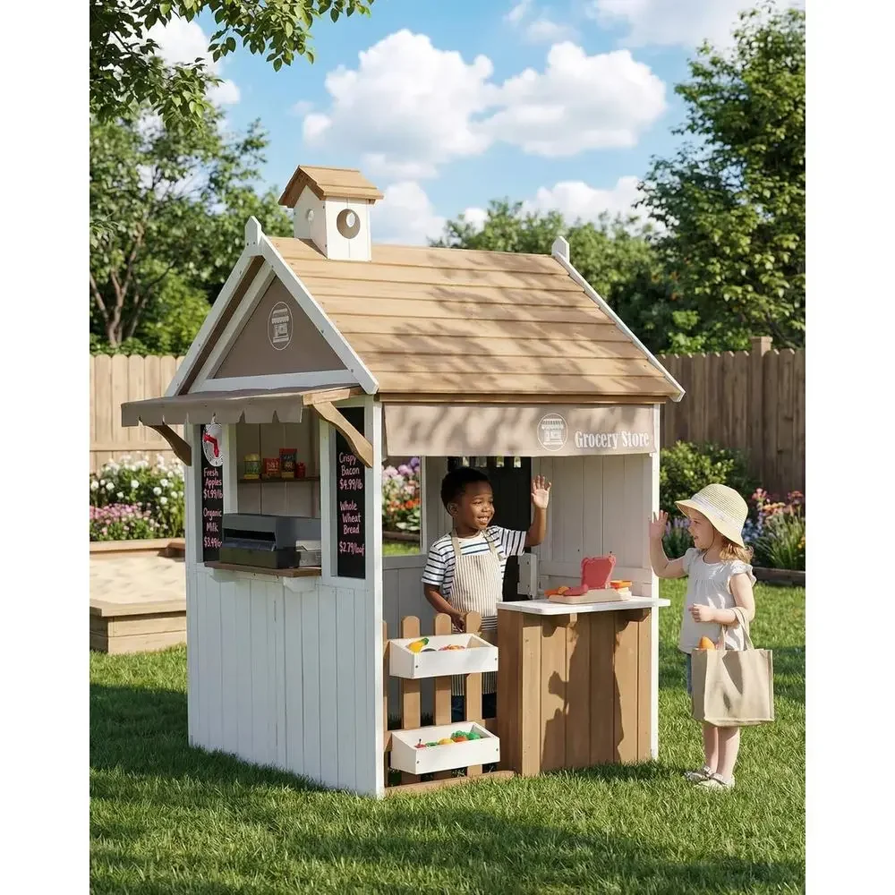بيت لعب خشبي للأطفال 2 في 1 لل - مراجعة Kids Outdoor Chalkboard وسعره