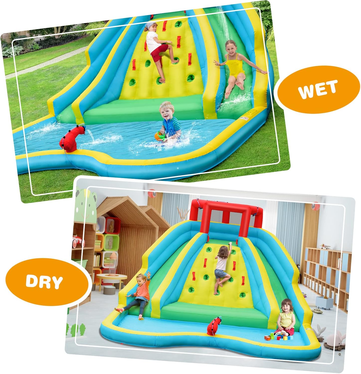 زحليقة مائية قابلة للنفخ عملاق - مراجعة Kids Outdoor Water Park وسعره
