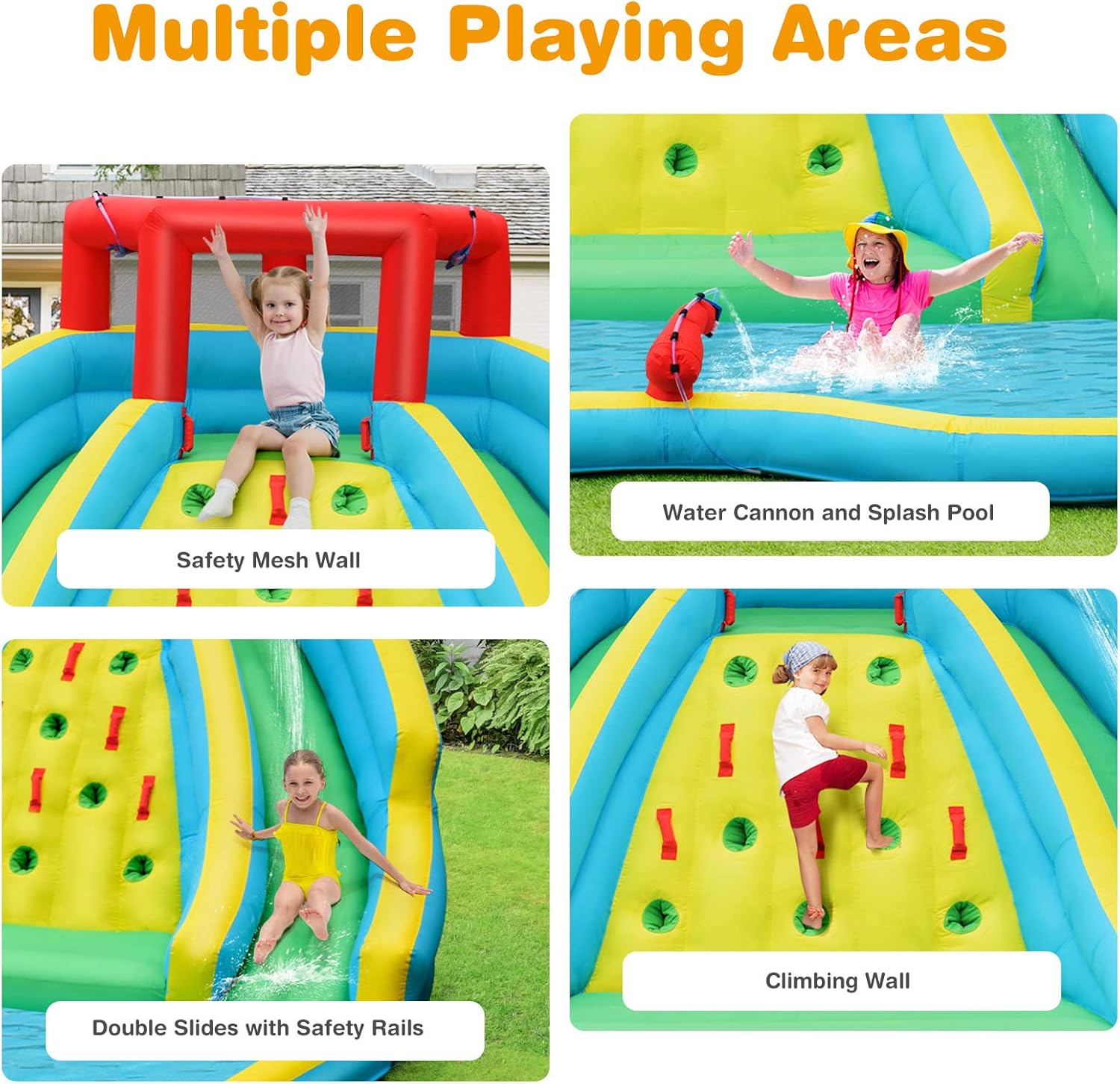زحليقة مائية قابلة للنفخ عملاق - مراجعة Kids Outdoor Water Park وسعره