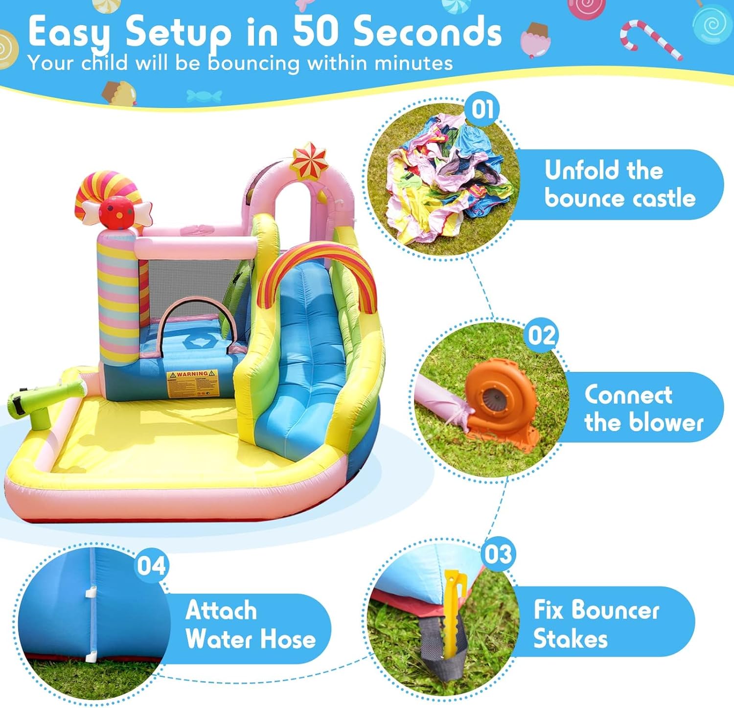 زحليقة مائية قابلة للنفخ للأطف - مراجعة Kids Outdoor Water Park وسعره