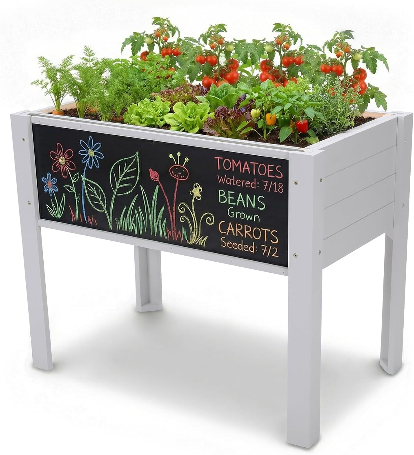 حوض زراعة مرتفع للأطفال مع لوح - مراجعة Kids Outdoor Chalkboard وسعره