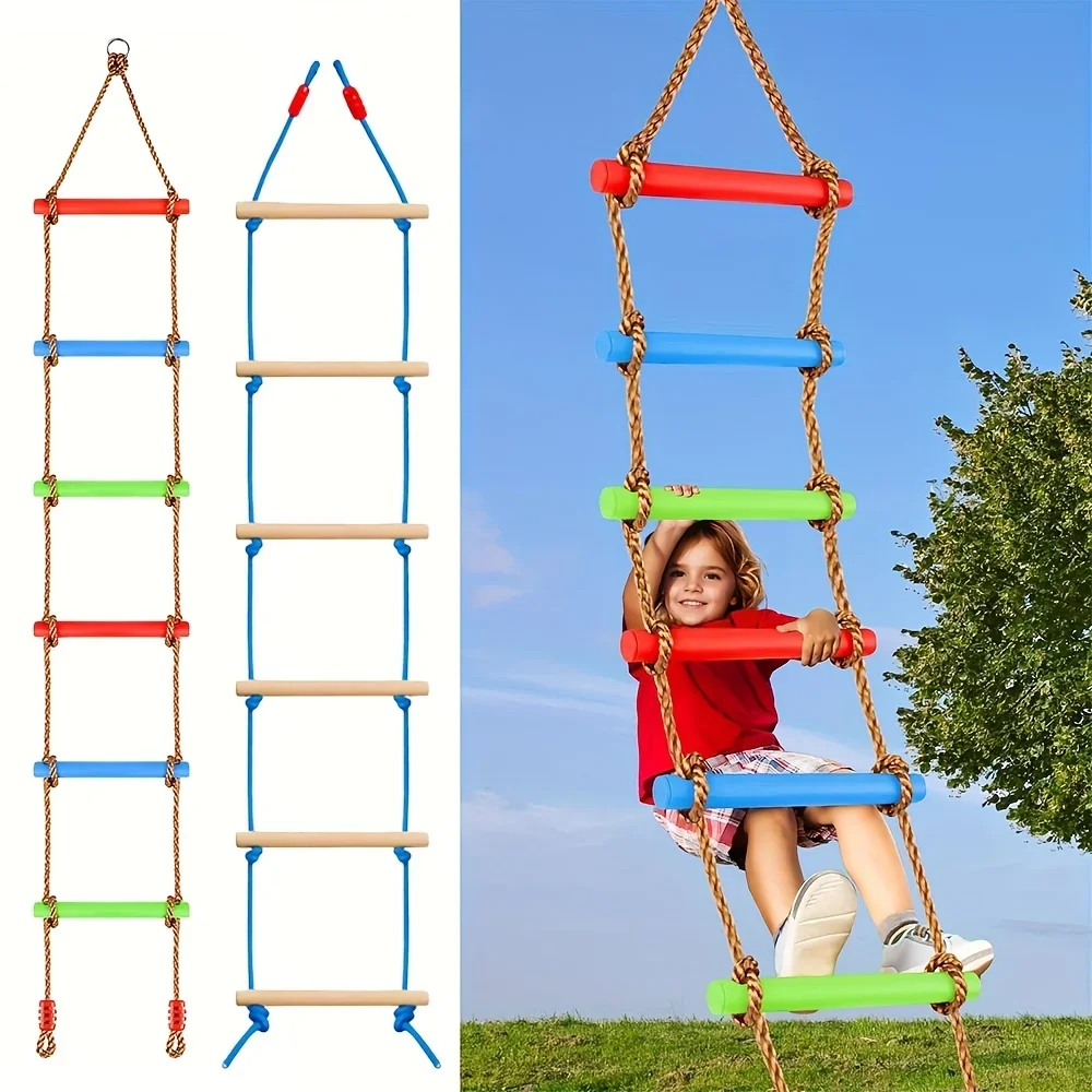 سلم تسلق ملون للأطفال مع أرجوح - مراجعة Kids Outdoor Ladder وسعره