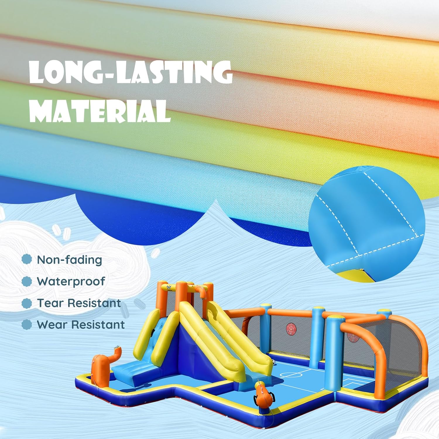 زحليقة مائية قابلة للنفخ عملاق - مراجعة Kids Outdoor Water Park وسعره