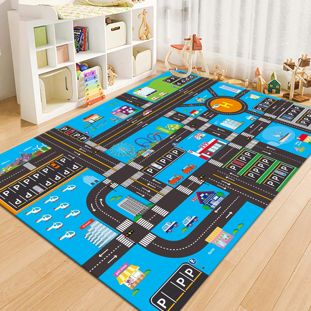 سجادة لعب للأطفال بتصميم خريطة - مراجعة Kids Outdoor Flooring وسعره