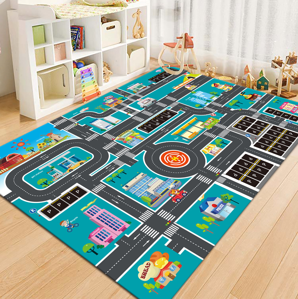 سجادة لعب للأطفال بتصميم خريطة - مراجعة Kids Outdoor Flooring وسعره