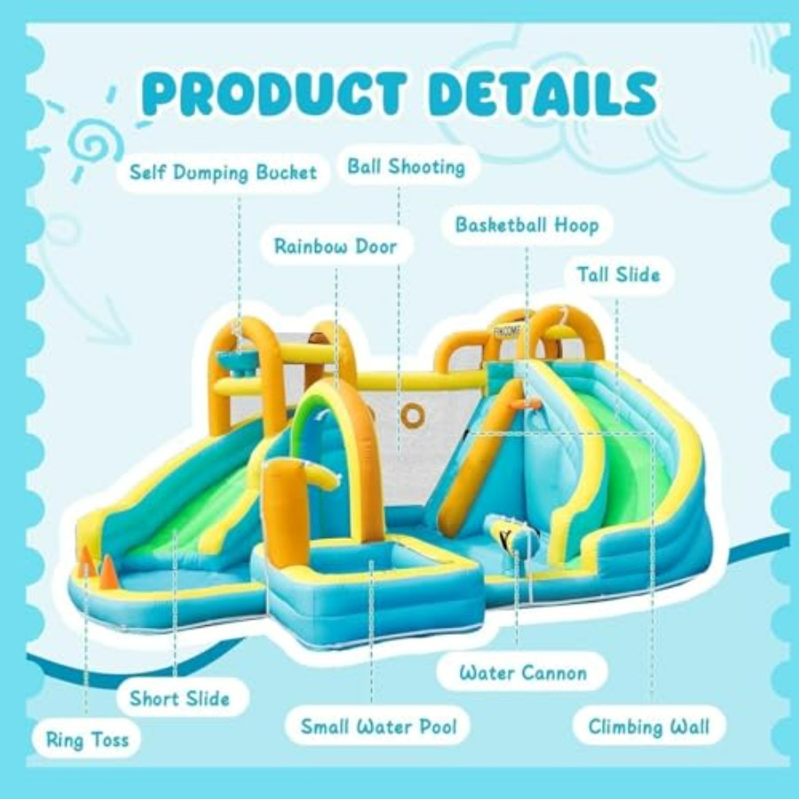زحليقة مائية قابلة للنفخ للأطف - مراجعة Kids Outdoor Ball وسعره