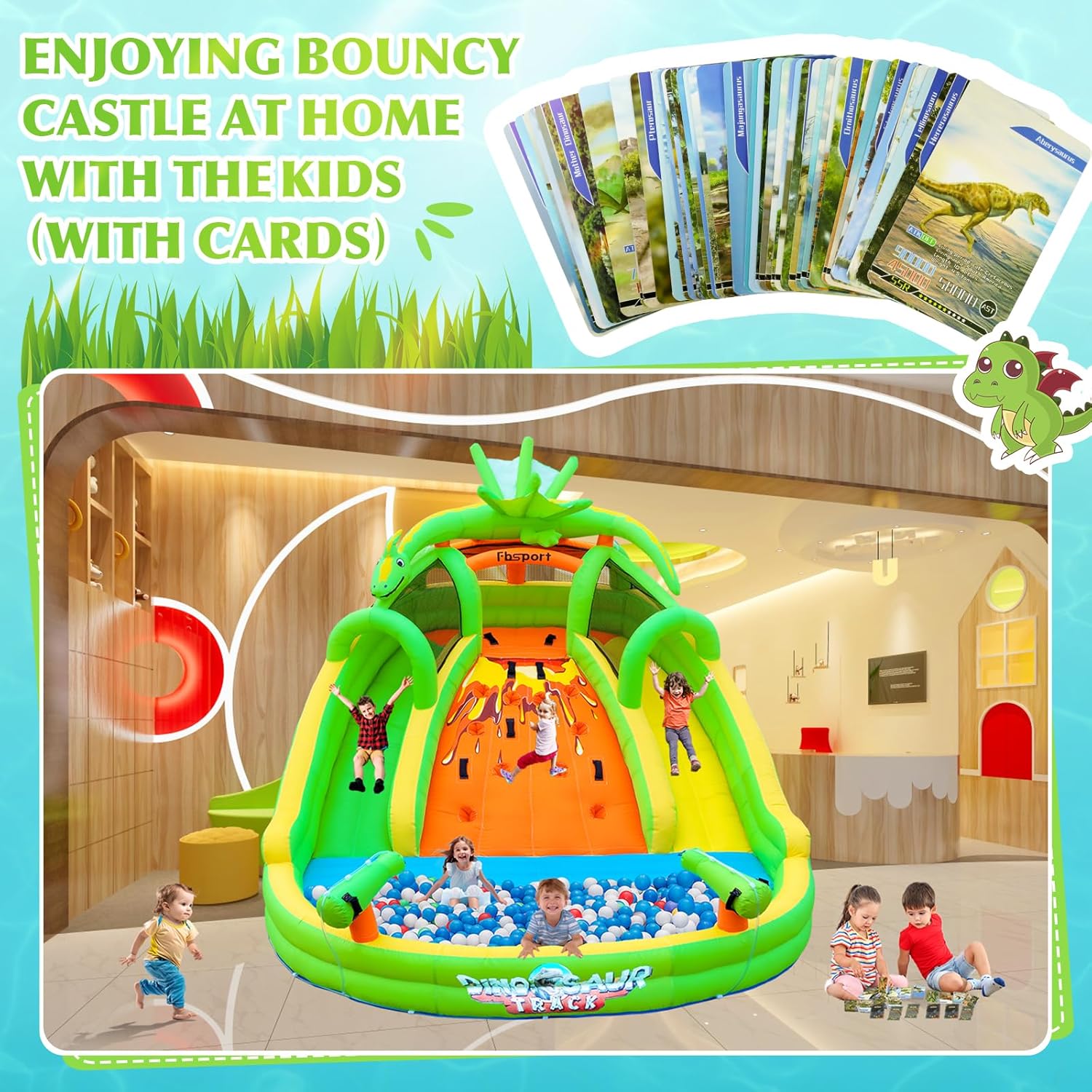بيت قفز قابل للنفخ للأطفال مع  - مراجعة Kids Outdoor Water Park وسعره