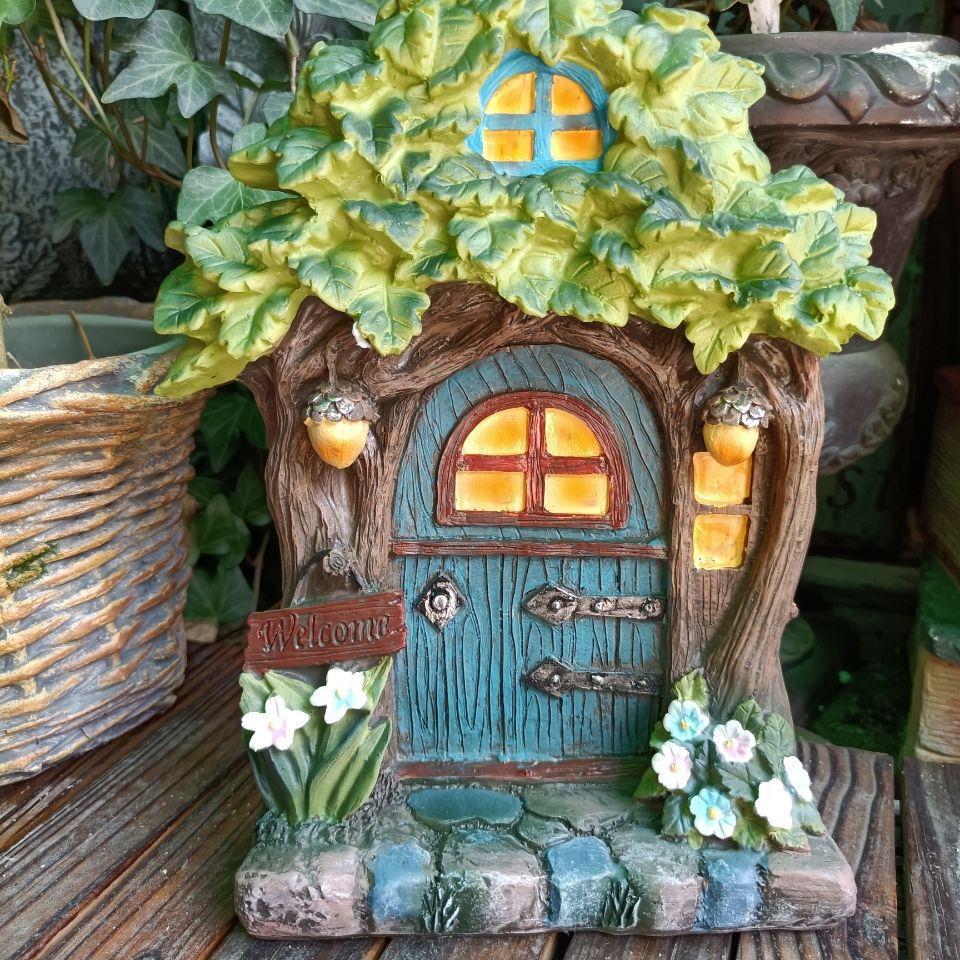 باب خشبي مصغر للجنومات والجنيا - مراجعة Kids Outdoor Fairy Garden وسعره