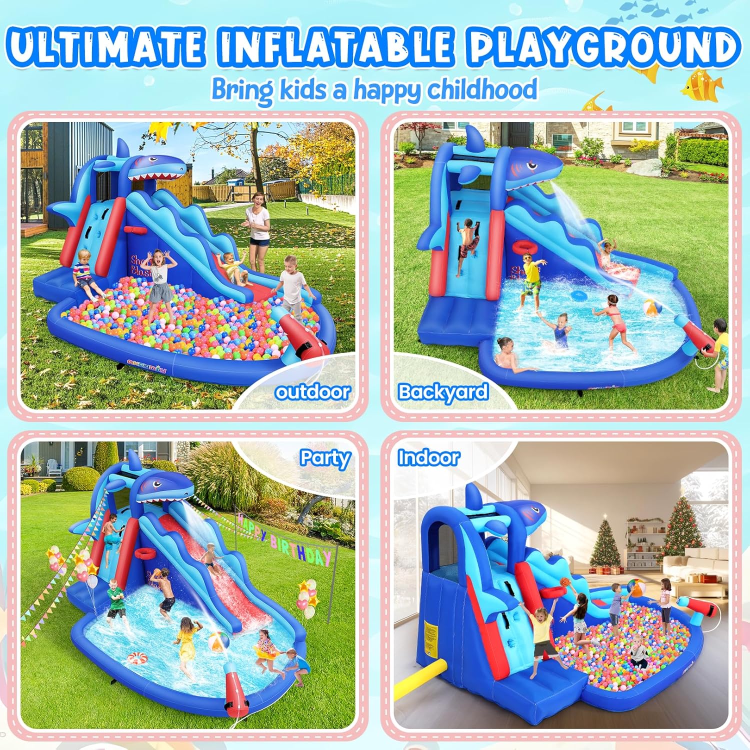 حديقة مائية قابلة للنفخ بتصميم - مراجعة Kids Outdoor Water Park وسعره
