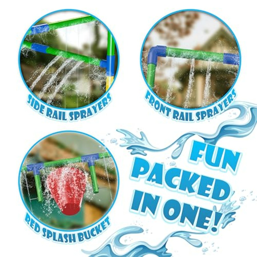 نفق رشاشات مياه خارجي للحديقة  - مراجعة Kids Outdoor Water Park وسعره