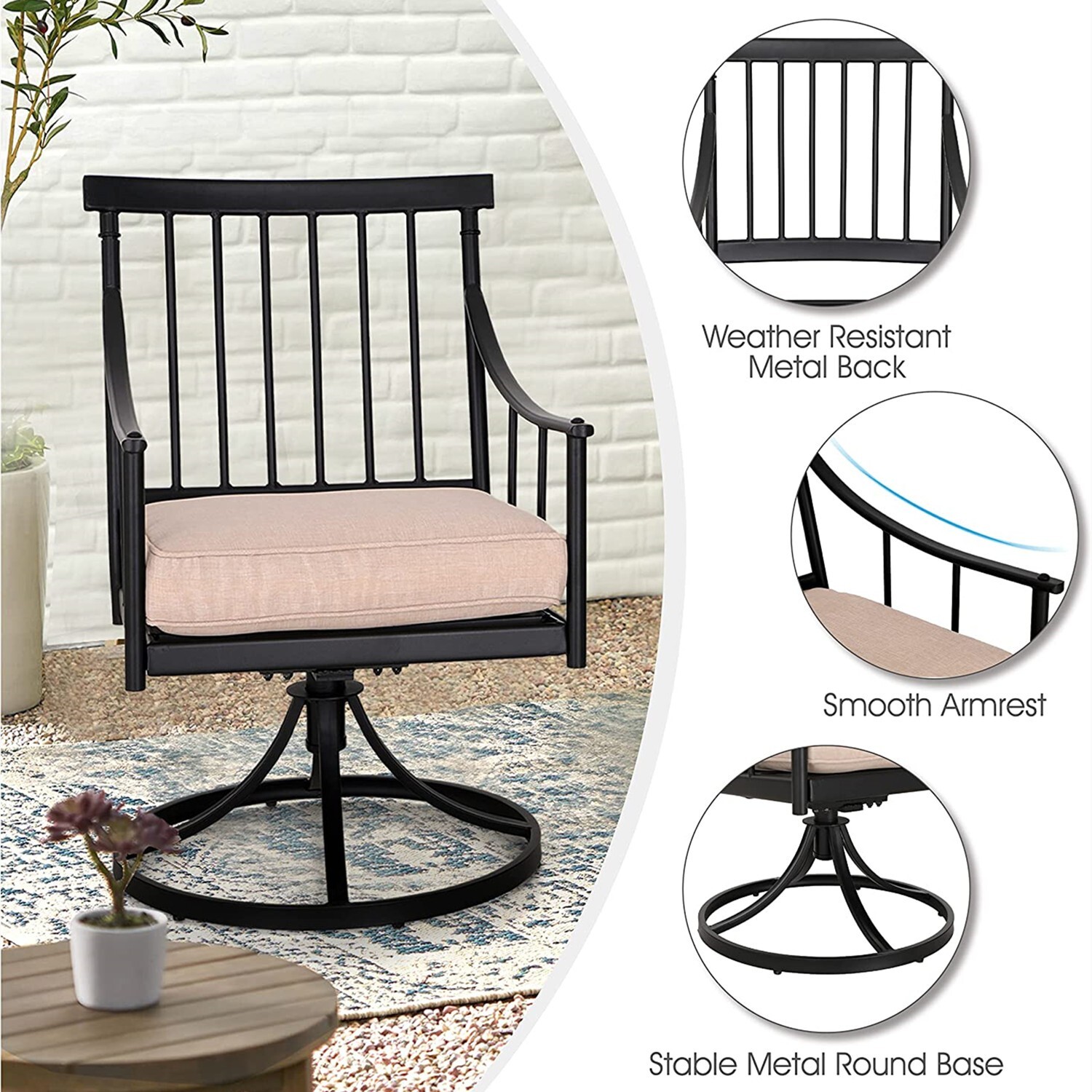 مجموعة من 6 كراسي دوارة للشرفة - مراجعة Kids Outdoor Dining Set وسعره