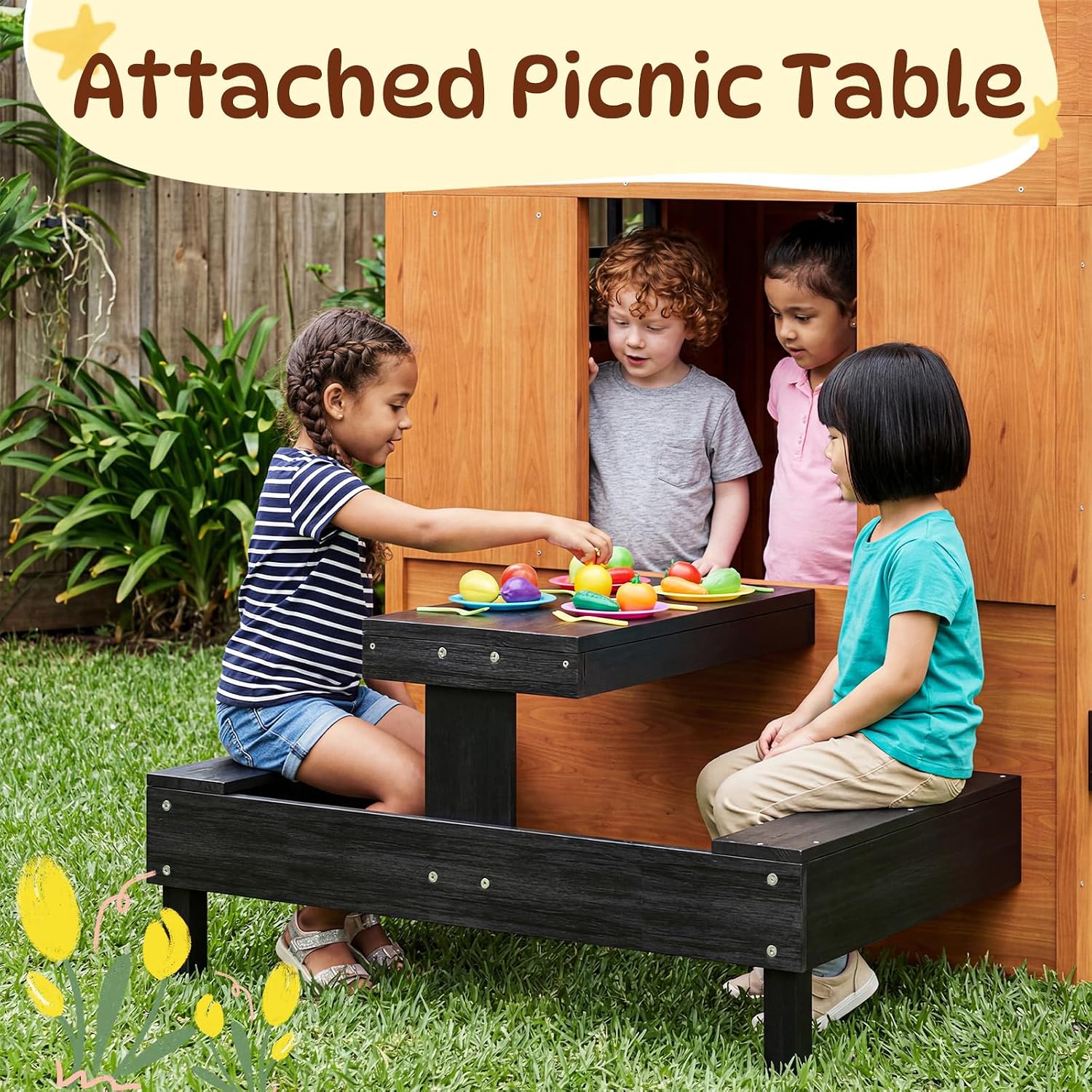 بيت لعب خارجي نورديفال من خشب  - مراجعة Kids Outdoor Chalkboard وسعره